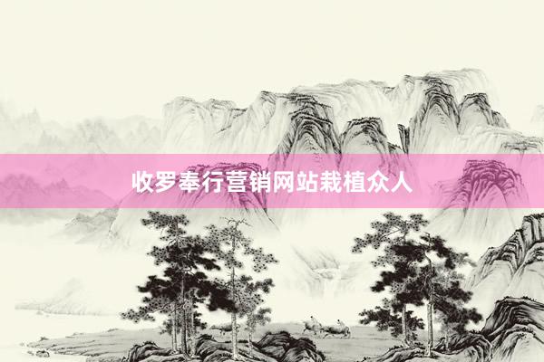 收罗奉行营销网站栽植众人